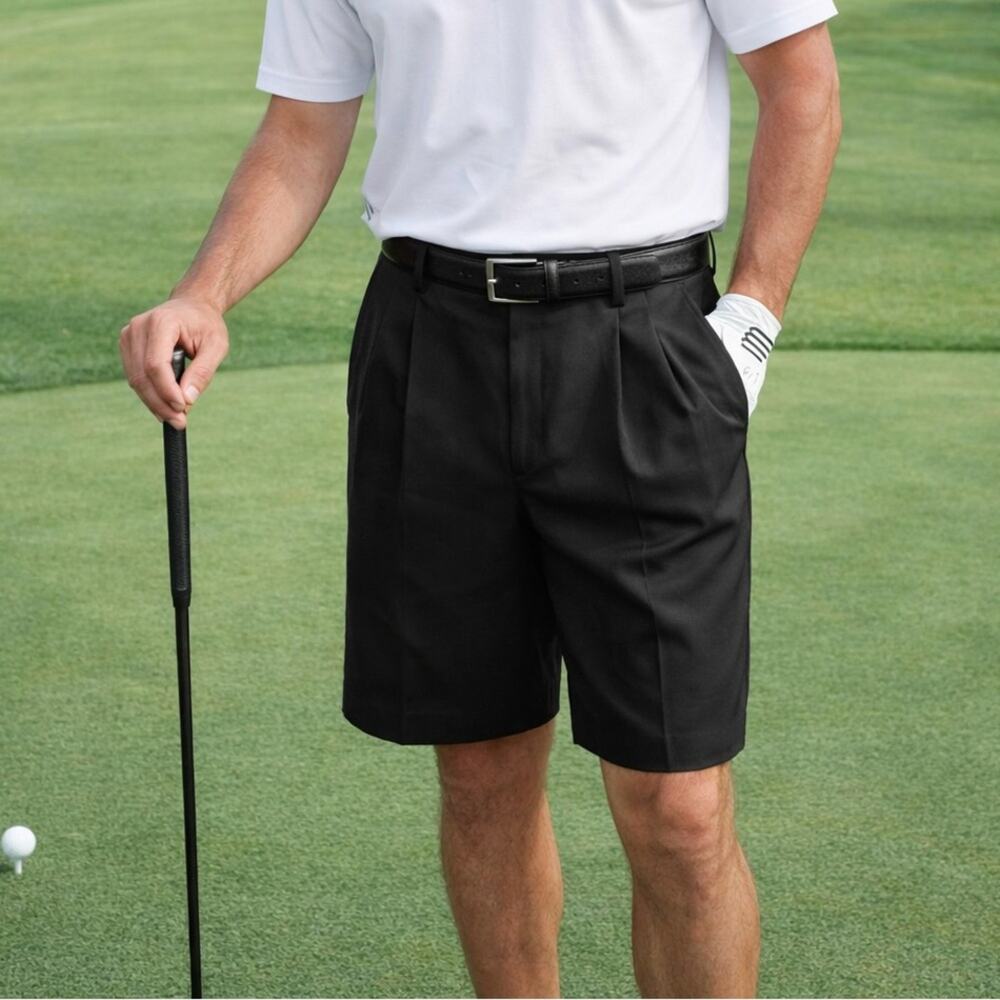 Ballin Men's size 36 black Comfort-EZE Pleated Shorts like new